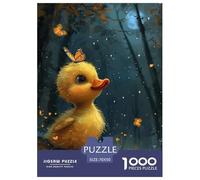 Puzzle a forma di anatra gialla da 1000 pezzi, 100% cartone riciclato, decorazione per la casa, 70 x 50 cm, 1000 pezzi