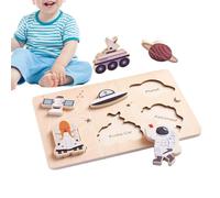 Puzzle a forma di animale per bambini,Puzzle in legno a forma di animale | Giochi di puzzle di combinazione di modelli - Il puzzle integrato 'astronauta in legno per