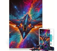 Puzzle a forma di astronave e nebulosa da 1000 pezzi per ragazzi, gioco per sviluppare le capacità cognitive, design rilassante, assemblaggio, regalo premuroso 38x52cm