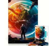 Puzzle a forma di astronave per adulti, 1000 pezzi, ideale per migliorare la memoria, per il tempo libero, con bordi precisi, perfetto come regalo per le festività 50x75cm