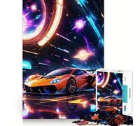 Puzzle a forma di auto spaziale da 1000 pezzi per ragazzi, stimola la memoria, facile da realizzare, con bordi puliti, a sorpresa per Natale (50x75cm)