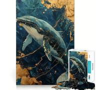 Puzzle a forma di balena per ragazzi,1000 pezzi,stimola la mente,divertente,con componenti robusti e ben definiti,un'attività di gruppo emozionante (38x52cm)