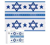 Puzzle a forma di bandiera israeliana per adulti attività familiari giochi decorazione della casa puzzle 500 PCS