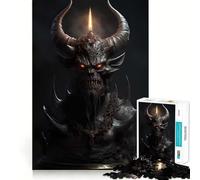 Puzzle a forma di candela satanica horror per adolescenti, 1000 pezzi, gioco di logica, svago delicato, taglio preciso, lista dei desideri di Babbo Natale (38x52cm)