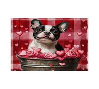 Puzzle a forma di cane Boston Terrier, per adulti, 300 pezzi, puzzle a forma di cuore scozzese per San Valentino, regalo per feste per animali domestici, intrattenimento per la famiglia, decorazione