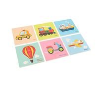 Puzzle a forma di cartoni animati, per bambini, simpatici puzzle per ragazze, portatile, sicuro, in legno, divertenti puzzle, giocattolo educativo per bambini (traffico)