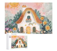 Puzzle a forma di casa con sole, 1000 pezzi, puzzle in legno personalizzato per adulti e amici, idea regalo per matrimonio, compleanno, San Valentino, decorazione per la casa
