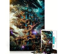 Puzzle a forma di castello spaziale per ragazzi, 1000 pezzi, gioco rilassante, evasione dalla realtà, bordi precisi, (38x26cm)