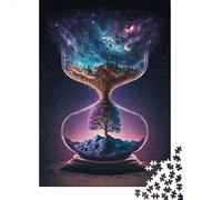 Puzzle a forma di clessidra fantasy, decorazione unica per la casa, puzzle in cartone riciclato al 100% per adulti, regali di Natale, 1000 pezzi (38x26 cm)