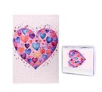 Puzzle a forma di cuore ad acquerello, 1000 pezzi, puzzle personalizzato in legno per adulti, foto puzzle arte da appendere alla parete, decorazione per compleanno, matrimonio, San Valentino