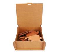 Puzzle a forma di cuore, puzzle a pezzi con cuore d’amore in cartone densità marrone chiaro e scatola di legno per la conservazione, regalo romantico personalizzato per