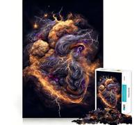 Puzzle a forma di cuore tempesta da 1000 pezzi per ragazzi, gioco di logica semplice, svago facile, taglio perfetto, regalo di compleanno 38x52cm