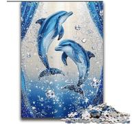 Puzzle a forma di delfino di diamanti per adolescenti, adatti a bambini dai 14 anni in su, per un divertimento in famiglia Sono ideali come regalo per tutta la famiglia (70x100cm)