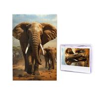 Puzzle a forma di elefante, 1000 pezzi, puzzle personalizzato, in legno, per adulti, foto puzzle arte da appendere alla parete, decorazione per compleanno, matrimonio, San Valentino