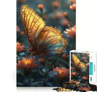 Puzzle a forma di farfalla al neon per adolescenti, 1000 pezzi, rompicapo, antistress, taglio di alta qualità, (38x26cm)