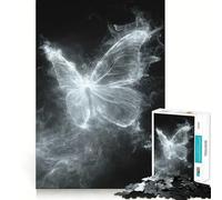Puzzle a forma di farfalla fantasma bianca,1000 pezzi,divertente da giocare,senza sbavature,con tagli precisi,portatile,ideale per i viaggi (38x26cm)