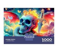 Puzzle a forma di fiamma, 1000 pezzi, puzzle a serpente intrecciato, puzzle impossibile divertente, impegnativo e difficile, 100% cartone riciclato, decorazione per la casa, 38 x 26 cm, 1000 pezzi