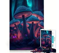 Puzzle a forma di fungo da 1000 pezzi per adolescenti, ideale per migliorare la memoria e il tempo libero Pezzo unico con motivo Babbo Natale 50x75cm
