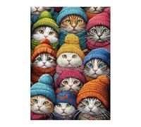 Puzzle a forma di gatto, 1000 pezzi, accessorio decorativo per la casa, per donne, uomini, collezionisti, serate, compleanni, ufficio, casa, soggiorno, camera da letto, stagione, fine settimana, S