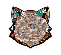 Puzzle A Forma Di Gatto,135 Pezzi di Giocattoli in Legno Carini e Divertenti,Giocattoli Puzzle Cornice Animali Per Adulti | Per Educazione Intrattenimento Ragazzi Ragazze Amanti Di Animali Domestici