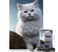 Puzzle a forma di gatto da 1000 pezzi per adolescenti,stimolante per la mente,ideale per il tempo libero e la fuga dalla realtà,con incastro perfetto,perfetto come regalo per le vacanze (50x75cm)