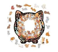 Puzzle a forma di gatto in legno, per donne, bambini, adolescenti, figli, figlia e adolescenti