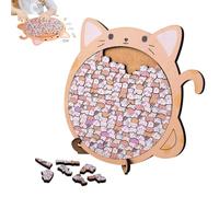 Puzzle A Forma Di Gatto,Puzzle In Legno Di Animali Divertenti Con Cornice,Puzzles Con Gattini,Pezzi Dettagliati A Tema Animali,Puzzles In Legno Per Gli Amanti Degli Animalis Domestici E Decorazioni