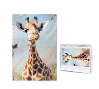 Puzzle a forma di giraffa, 1000 pezzi, puzzle personalizzato in legno per adulti, foto puzzle arte da appendere alla parete, decorazione per compleanno, matrimonio, San Valentino, anniversario