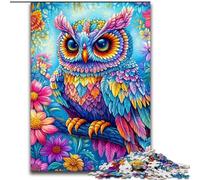 Puzzle a forma di gufo colorato per adolescenti, 1000 pezzi, antistress, per trascorrere il tempo libero in casa e per interagire con i genitori (dimensioni 50x75cm)