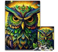 Puzzle a forma di gufo da 1000 pezzi per adulti, rompicapo impegnativo, gioco per adulti, attività interattiva per famiglie, 26X38CM/10,23x14,96 pollici.