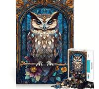 Puzzle a forma di gufo da 1000 pezzi per ragazzi, gioco rilassante con bordi netti, regalo di alta qualità (50x75cm)