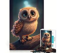 Puzzle a forma di gufo per ragazzi, 1000 pezzi, gioco intelligente per tutta la famiglia, assemblaggio con motivo a tema Babbo Natale (38x26cm)