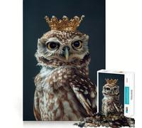 Puzzle a forma di gufo, simpatico uccello, per adulti, 1000 pezzi, per rafforzare la memoria, passatempo casalingo, bordi puliti, regalo elegante (50x75cm)