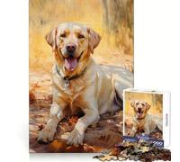 Puzzle a forma di Labrador giallo per adulti, 1000 pezzi, per stimolare la memoria, ideale come attività rilassante, con chiusura a incastro e regalo di Natale (38x52cm)