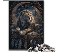 Puzzle a forma di leone con rete acchiappasogni per adolescenti, 2000 pezzi, gioco stimolante, ogni pezzo è unico - gioco stimolante e divertente per tutta la famiglia (70x100cm)