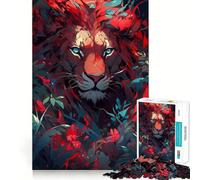 Puzzle a forma di leone dai colori vivaci,1000 pezzi,gioco creativo per sviluppare le capacità cognitive,componenti robusti e facili da tagliare,ideale da portare in viaggio,gioco per allenare