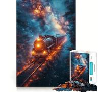 Puzzle a forma di locomotiva retrò per ragazzi, 1000 pezzi, gioco rilassante, evasione, bordi precisi, (50x75cm)