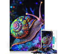Puzzle a forma di lumaca al neon per adulti, 1000 pezzi, gioco di logica e abilità, antistress, taglio preciso, regalo prezioso (38x26cm)