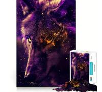 Puzzle a forma di lupo pixelato per adolescenti, 1000 pezzi, gioco stimolante per la mente, rilassante e divertente, taglio preciso, regalo festivo (50x75cm)