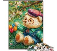 Puzzle a forma di orsacchiotto dei cartoni animati, 1000 pezzi per adolescenti, per età 14+, giochi divertenti, attività divertenti a casa, regali di compleanno, regali da viaggio (50x75cm)