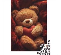 Puzzle a forma di orsetto di peluche, realizzato con materiali ecologici, 100% cartone riciclato, per donne e uomini, regalo di Natale unico, 1000 pezzi (75x50 cm)