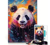 Puzzle a forma di panda colorato da 1000 pezzi per adulti, gioco cognitivo per momenti di condivisione, assemblaggio di modelli, oggetto ideale per i desideri di Babbo Natale (50x75cm)