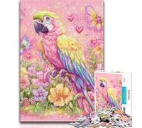 Puzzle a forma di pappagallo per adulti e adolescenti, aiuta il cervello a esercitare i giocattoli avvincenti per coltivare la pazienza, un'opera d'arte 38x26cm