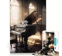 Puzzle a forma di pianoforte colorato da 1000 pezzi per adulti, gioco di logica e senso per il tempo libero, bordi lisci, regalo stagionale (50x75cm)