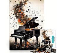 Puzzle a forma di pianoforte colorato da 1000 pezzi per adulti, gioco intelligente e divertente per la casa, bordi lisci, oggetto da collezione (38x52cm)