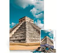 Puzzle a forma di piramide di Chichen Itza da 1000 pezzi per adulti, ideale per sviluppare la logica, per un relax facile e sicuro, un regalo perfetto (50x75cm)