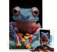 Puzzle a forma di rana blu e arancione dai colori vivaci per adulti,1000 pezzi,gioco di memoria e allenamento per,taglio preciso,finitura di alta qualità,un modo coinvolgente per trascorrere libero