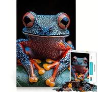 Puzzle a forma di rana blu e arancione dai colori vivaci per adulti,1000 pezzi,gioco stimolante per,dimensioni uniformi,pezzi precisi,ideale da portare in viaggio,gioco perfetto
