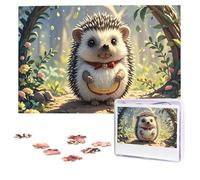 Puzzle a forma di riccio, 1000 pezzi, puzzle personalizzati, foto per adulti, impegnativo, con custodia, per uomini e donne, decorazione per la casa (25,9 x 38,1 cm)