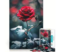 Puzzle a forma di rosa da 1000 pezzi per adulti, ideale per migliorare la memoria, alleviare l'ansia, creare un design accattivante e assemblare un regalo artistico (38x52cm)